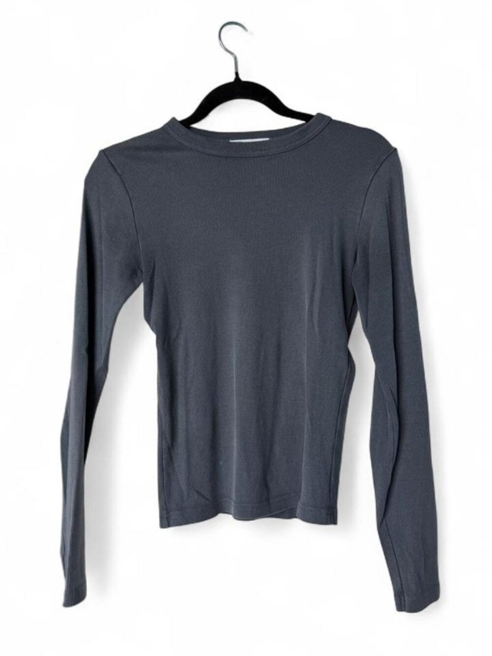 Zara Grey Ribbed Long Sleeve
